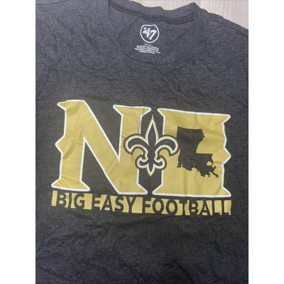 NEW ORLEANS SAINTS BIG EASY FOOTBALL MEDIUM TSHIRT M5 - Picture 2 of 3